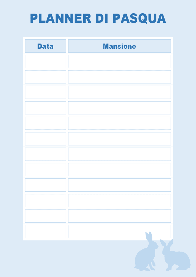 Planner di Pasqua 1