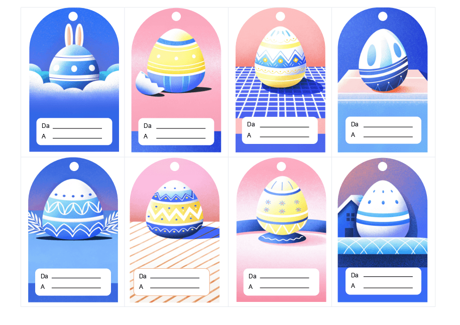 Targhette per regali di Pasqua 1