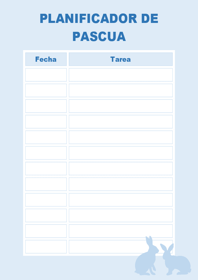 Planificador de Pascua 1