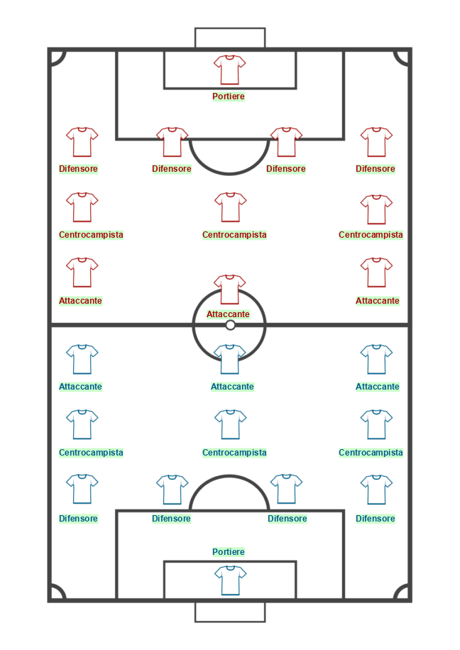 Modelli Di Formazione Di Calcio ONLYOFFICE