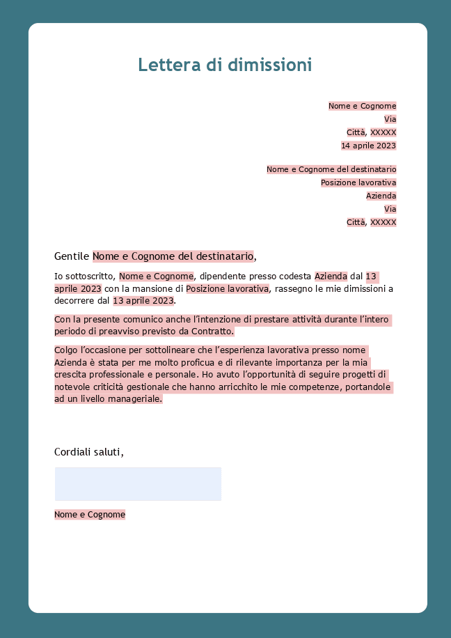 Modulo Dimissioni volontarie 3