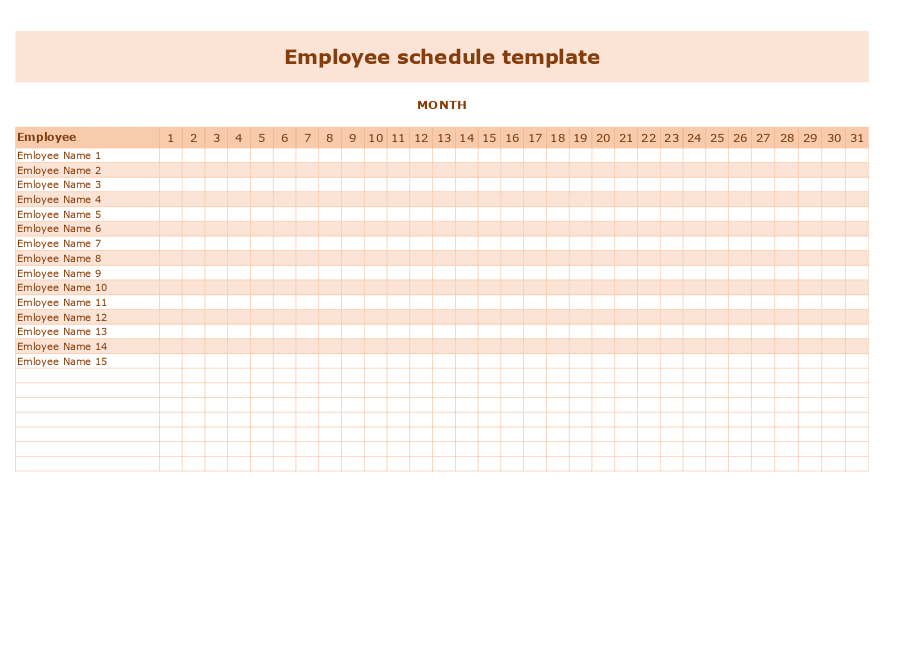 Employee schedule