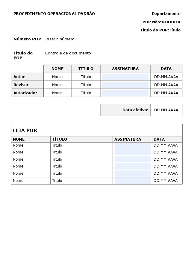 Procedimento operacional padrão (POP) 5