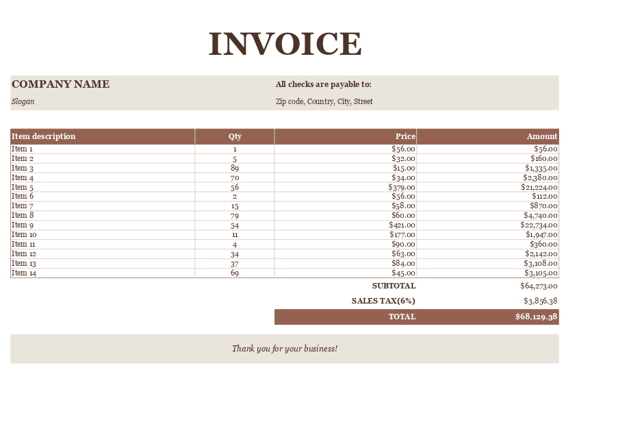 Invoice 1