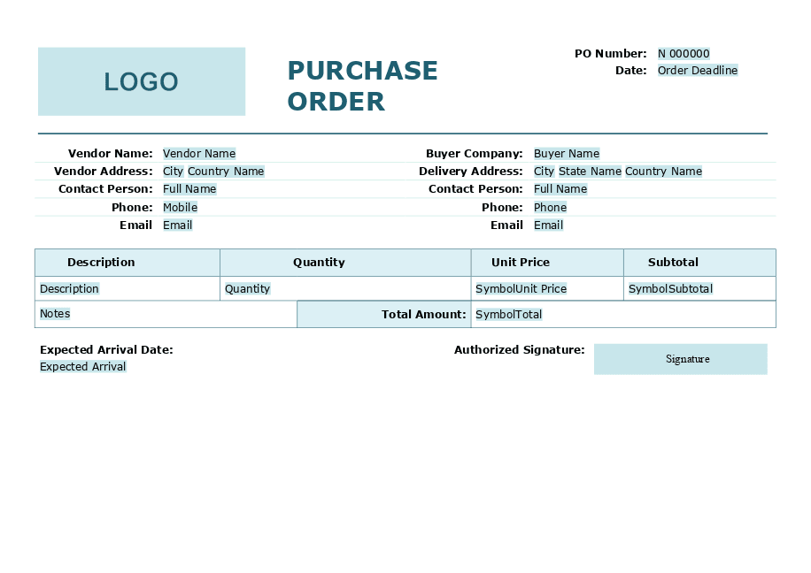 Basic Purchase Order for Odoo