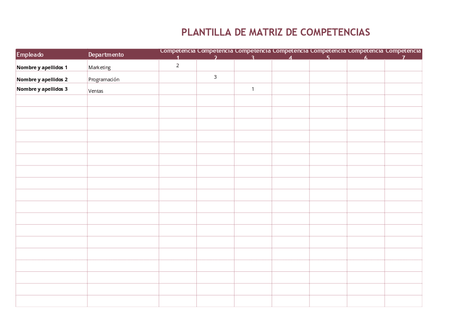 Matriz de competencias