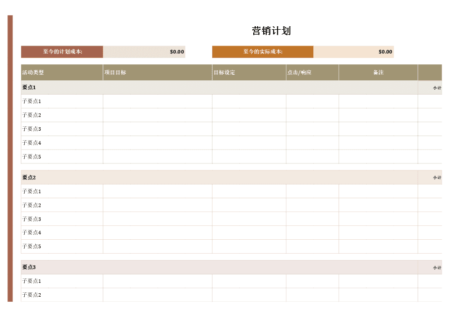 营销计划