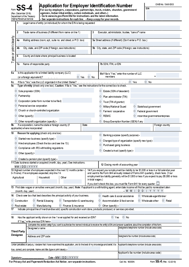 SS-4 form