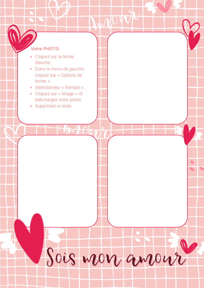 Modèle de photo Sois mon Valentin