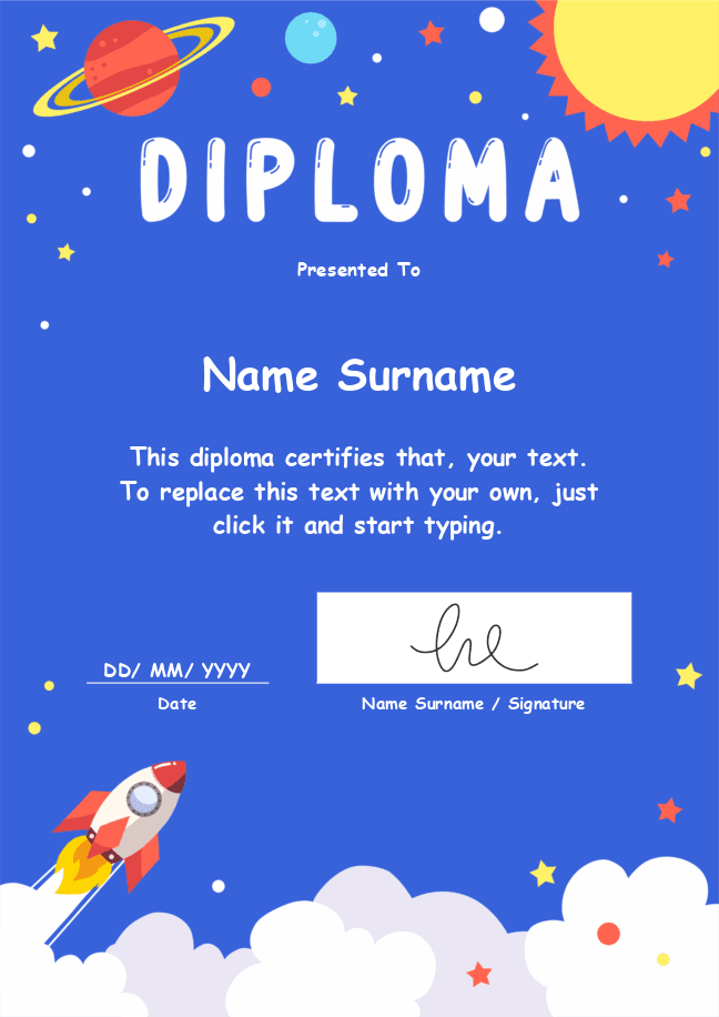 Diploma (space)
