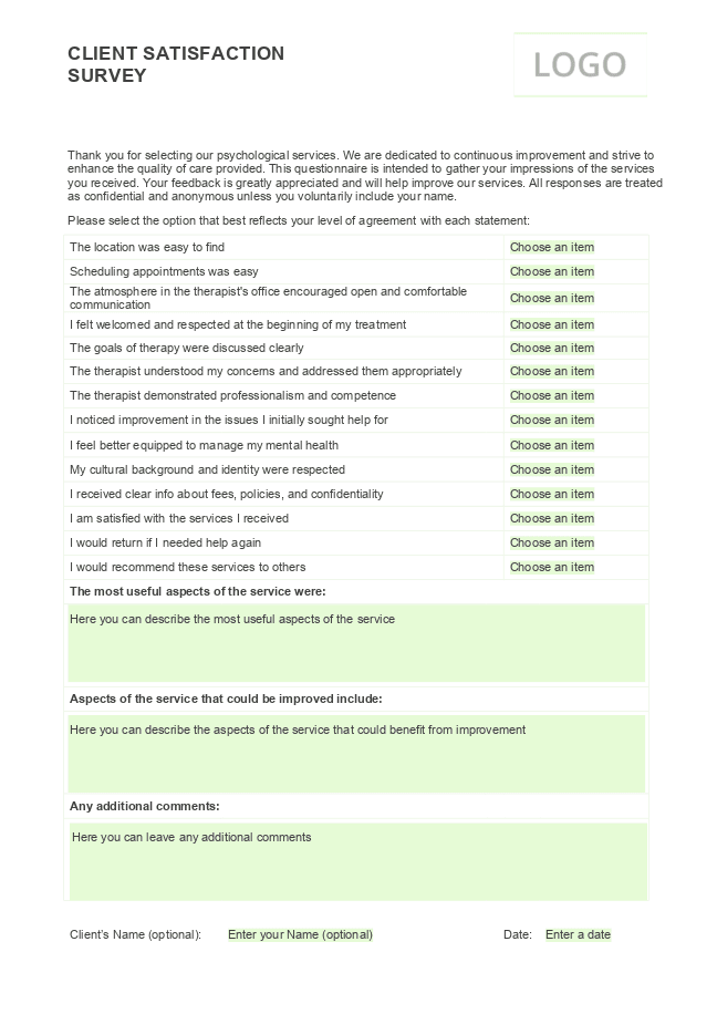 Client satisfaction survey (psychological)