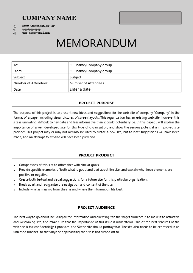 Memo (grayscale)