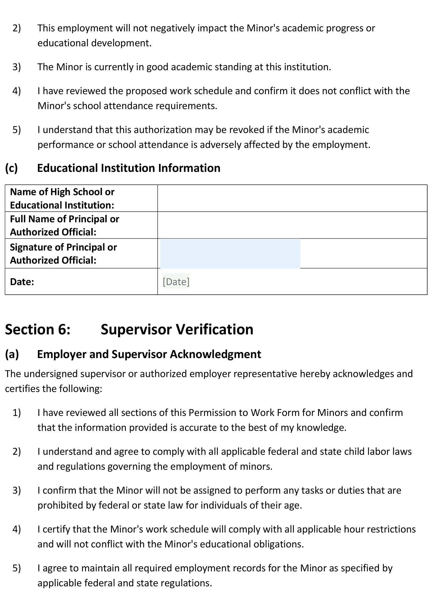 Permission to work form for minors 10