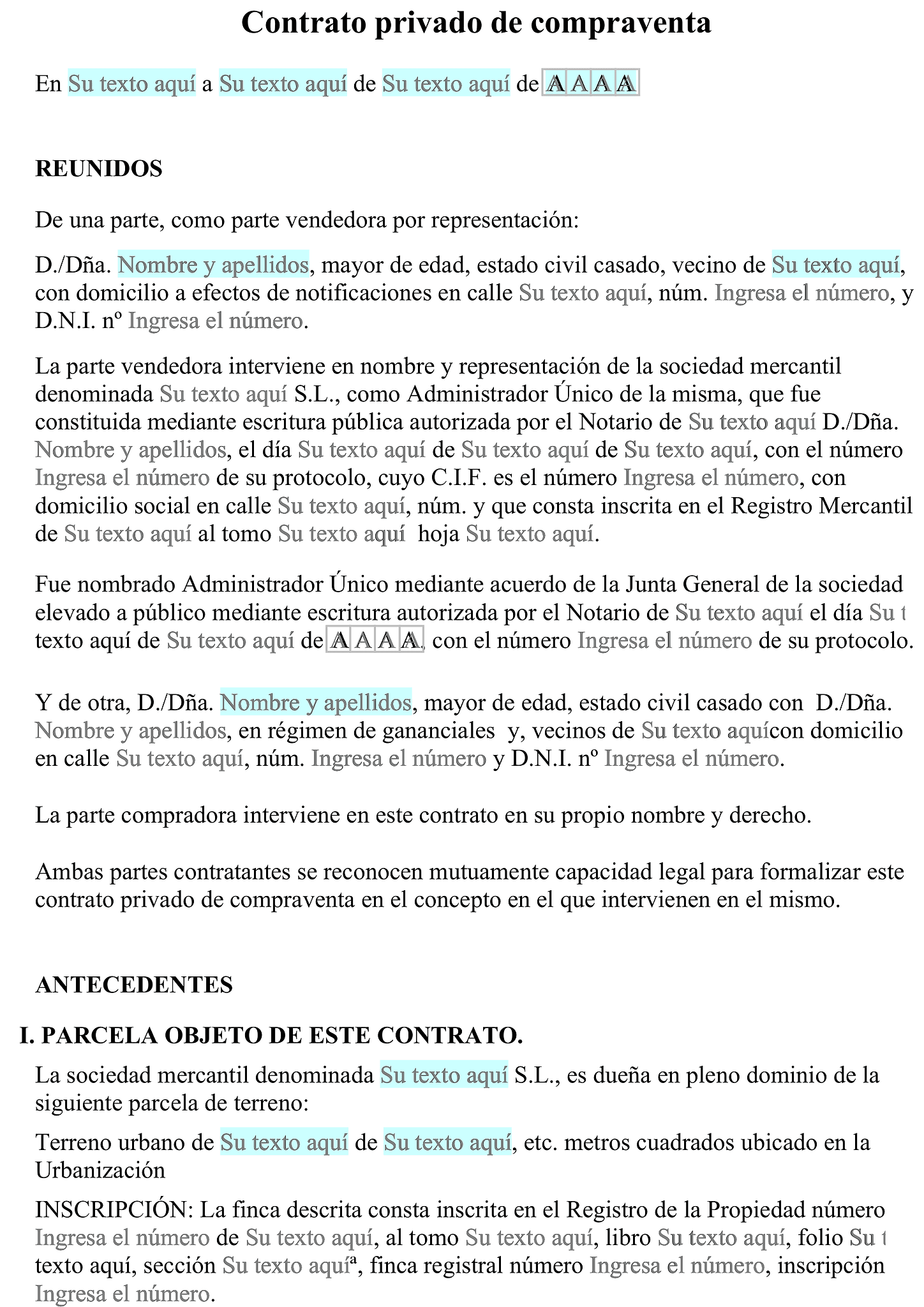 Formulario contrato de compraventa 1