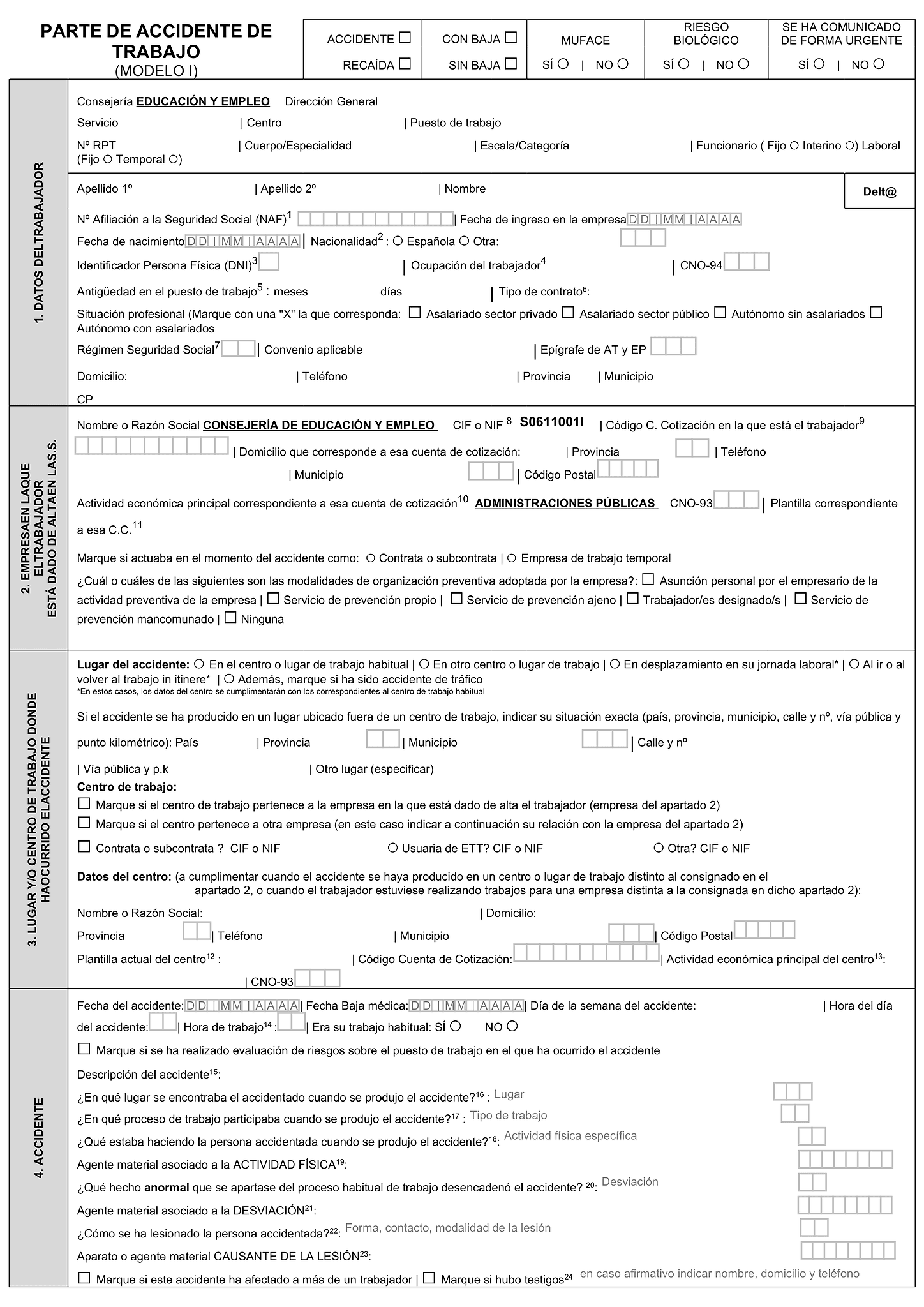 Formulario parte de accidente de trabajo 1