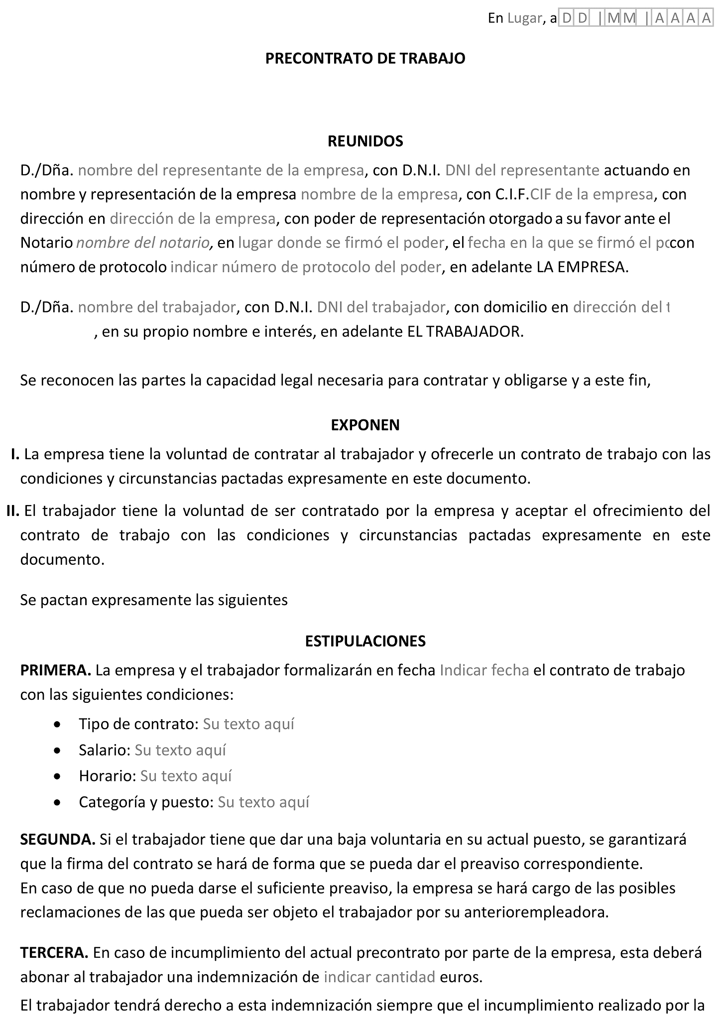 Formulario precontrato de trabajo 1