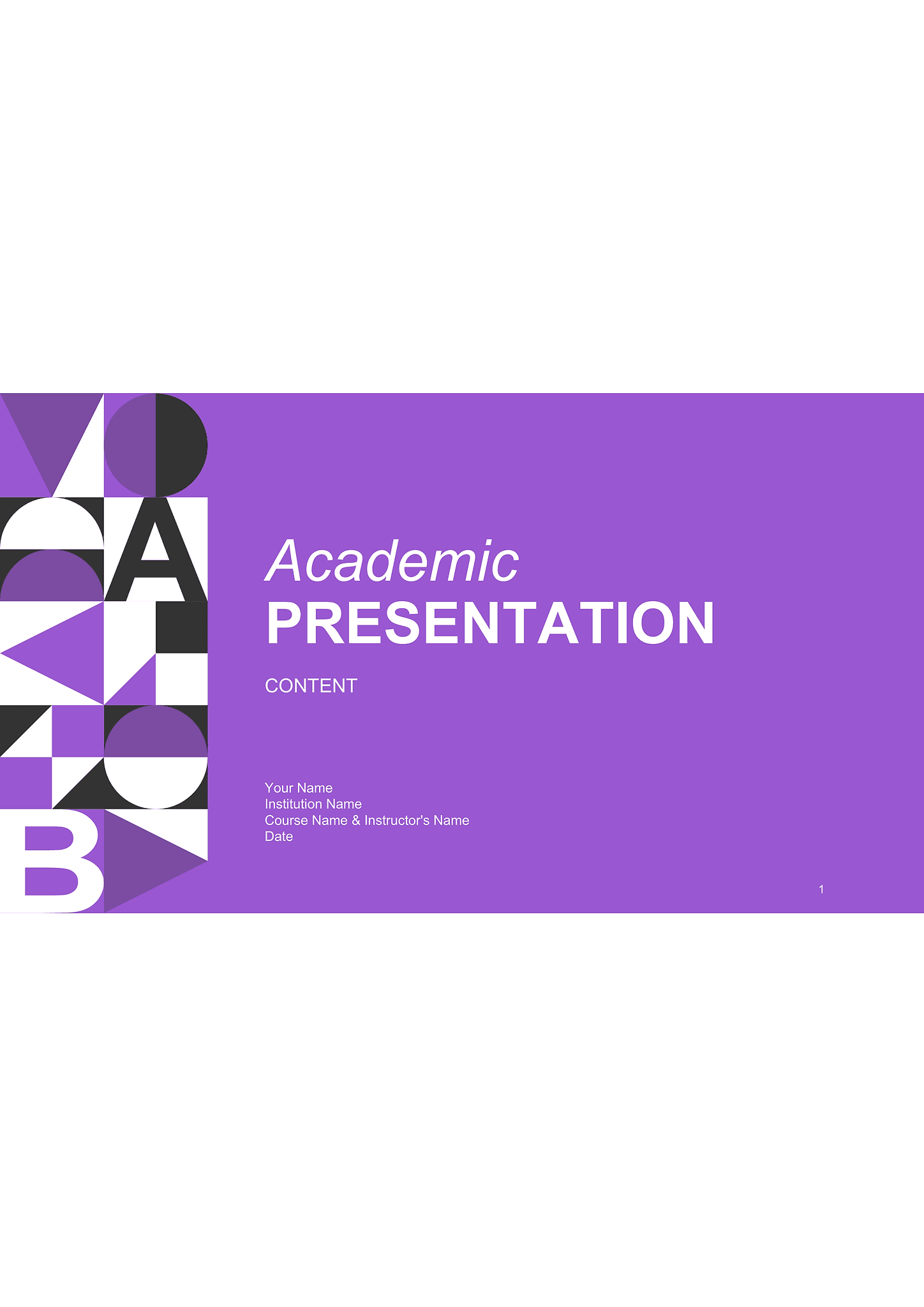 Academic presentation for Moodle 1