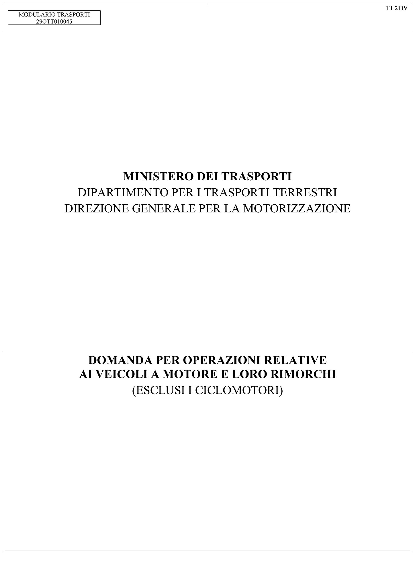 Modello TT2119 1