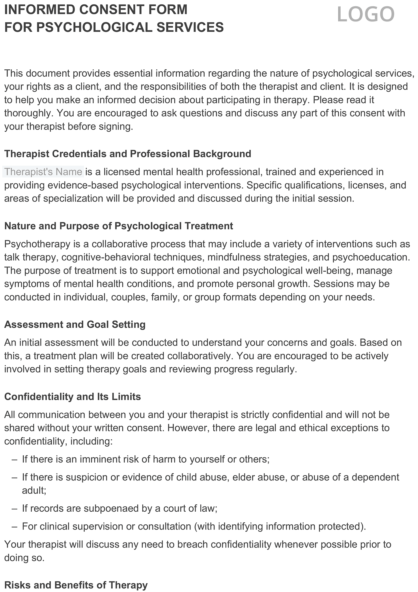 Psychologist consent form 1