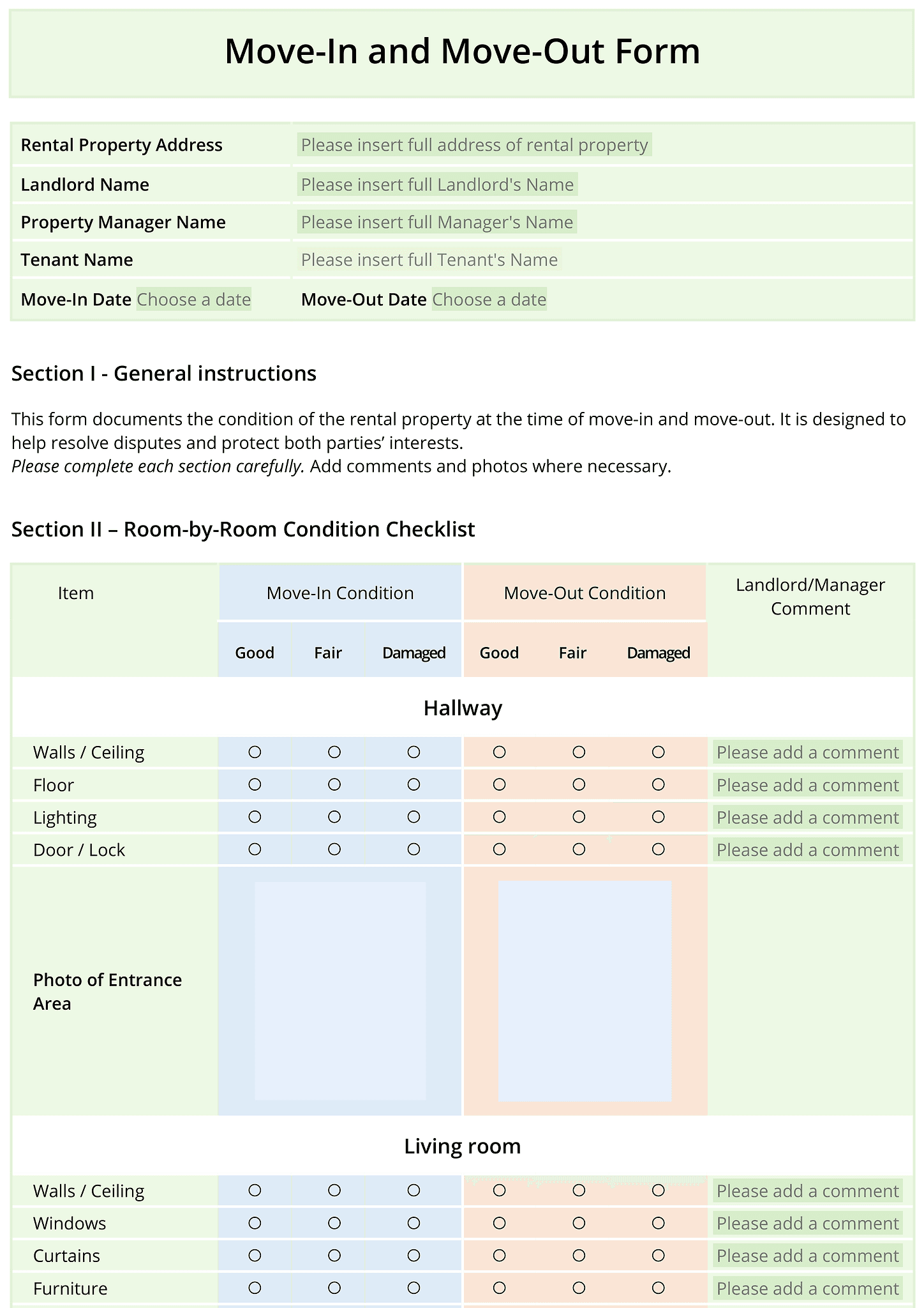 Move-in and move-out form (vertical) 1