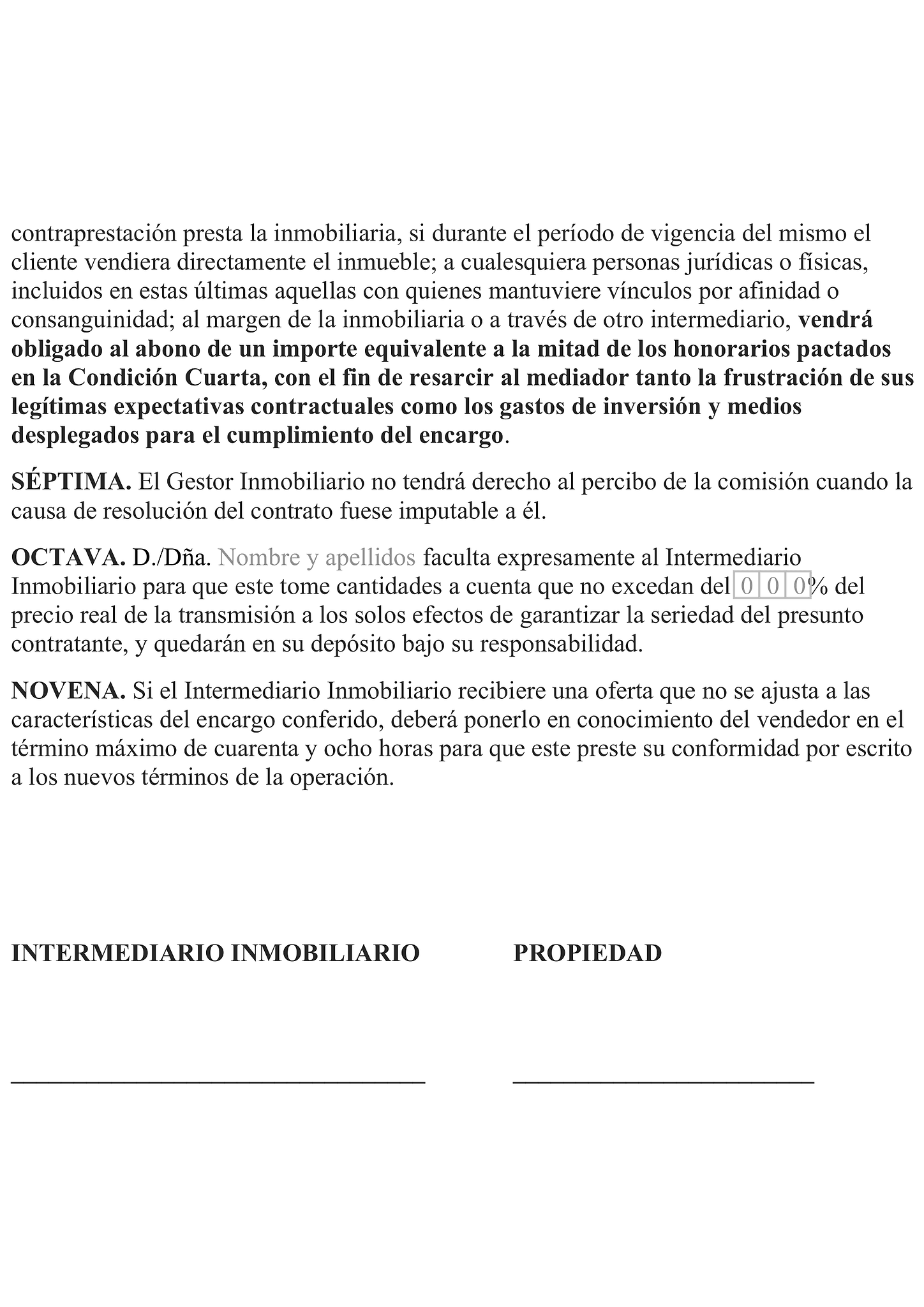 Formulario contrato de intermediación inmobiliaria 2