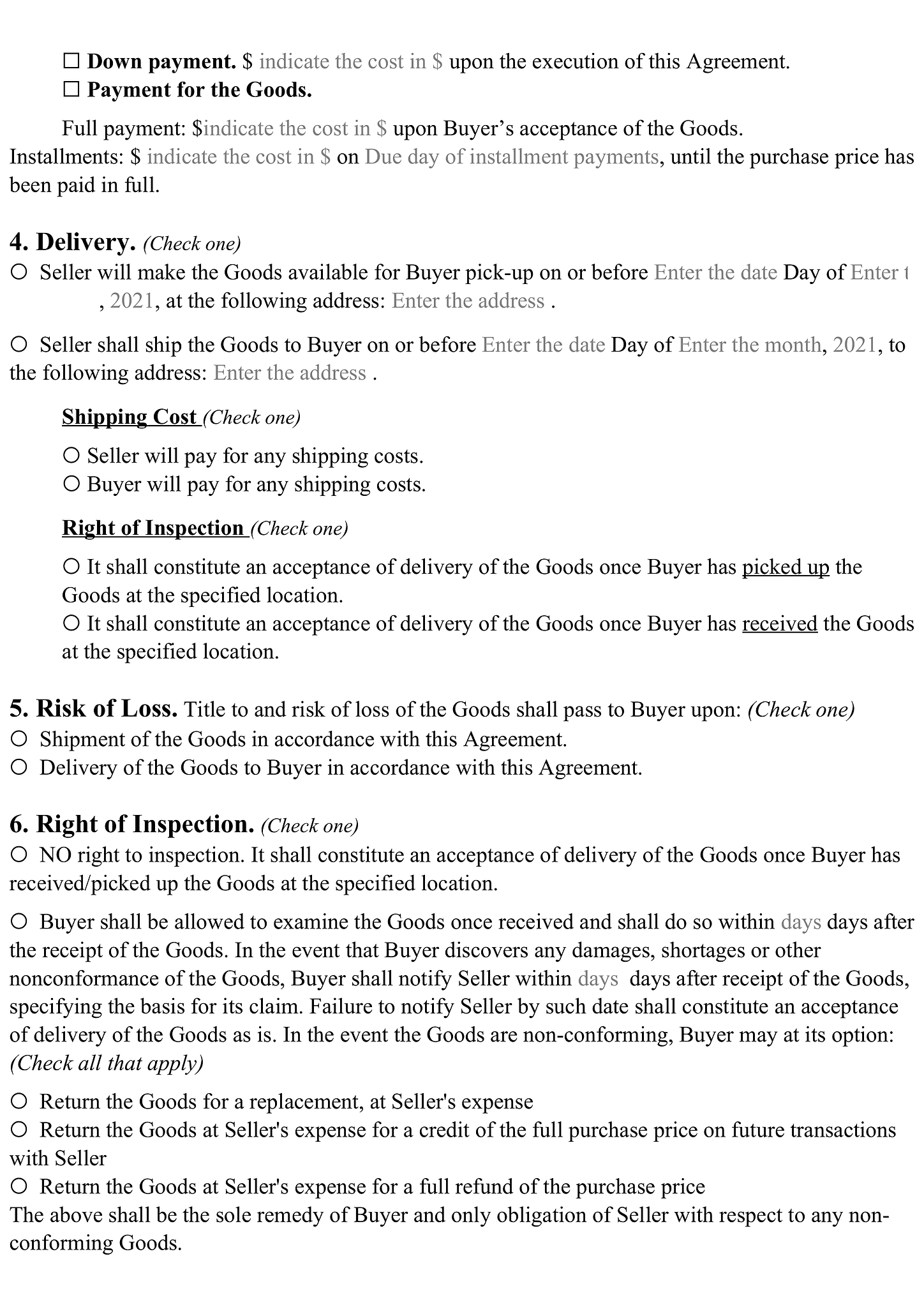 Sale and purchase agreement form 2