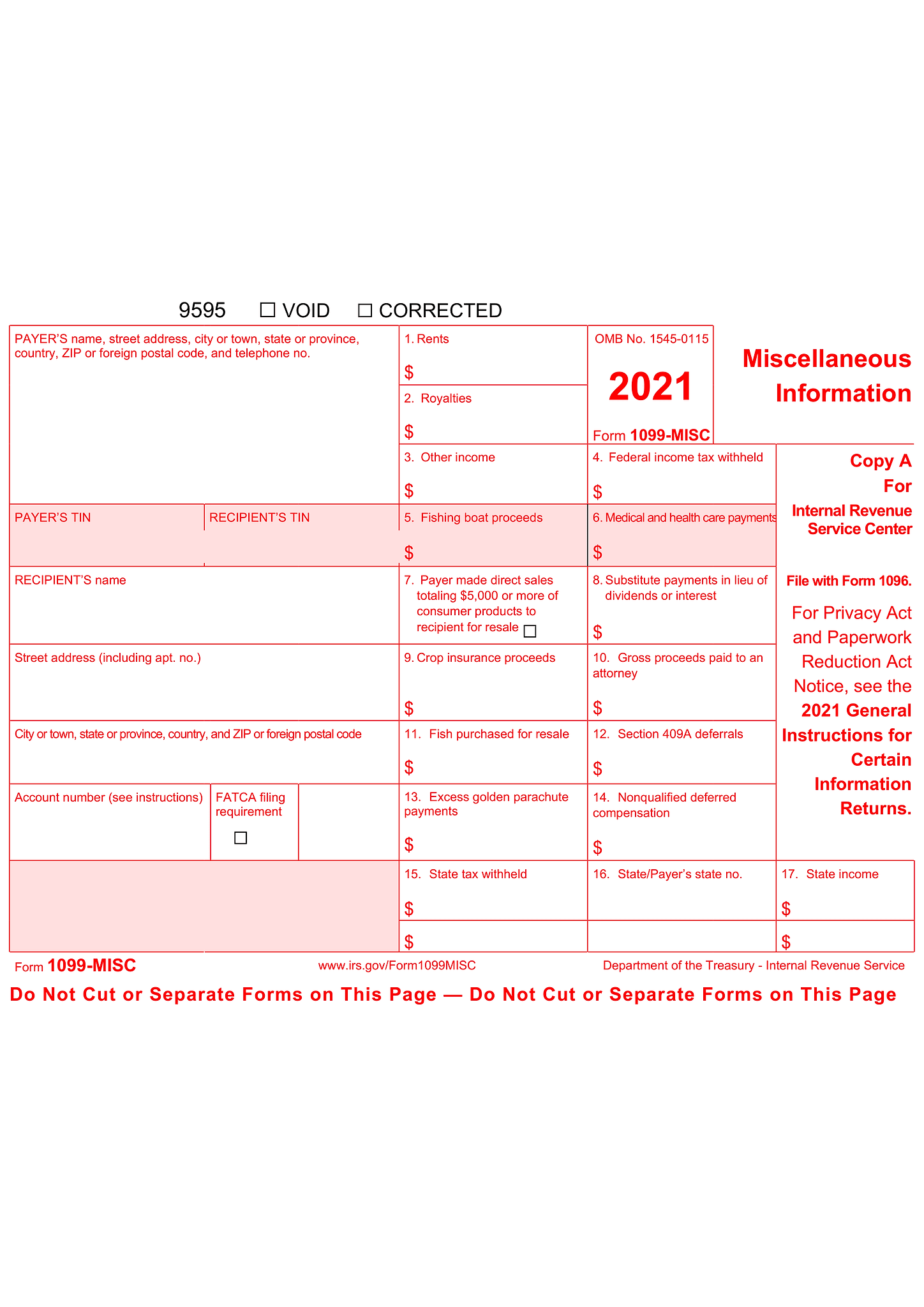 Form 1099-MISC (Miscellaneous Income) 2