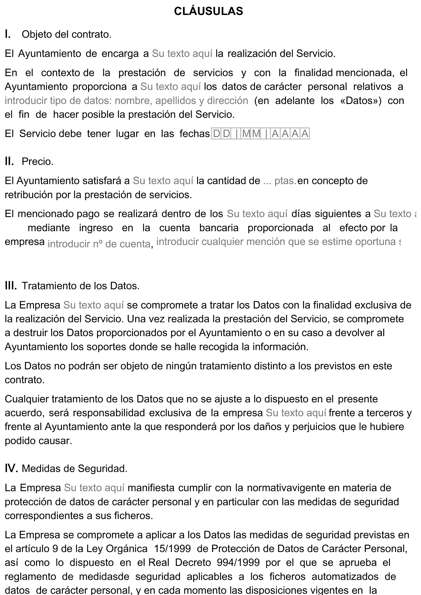 Formulario contrato de prestación de servicios 2
