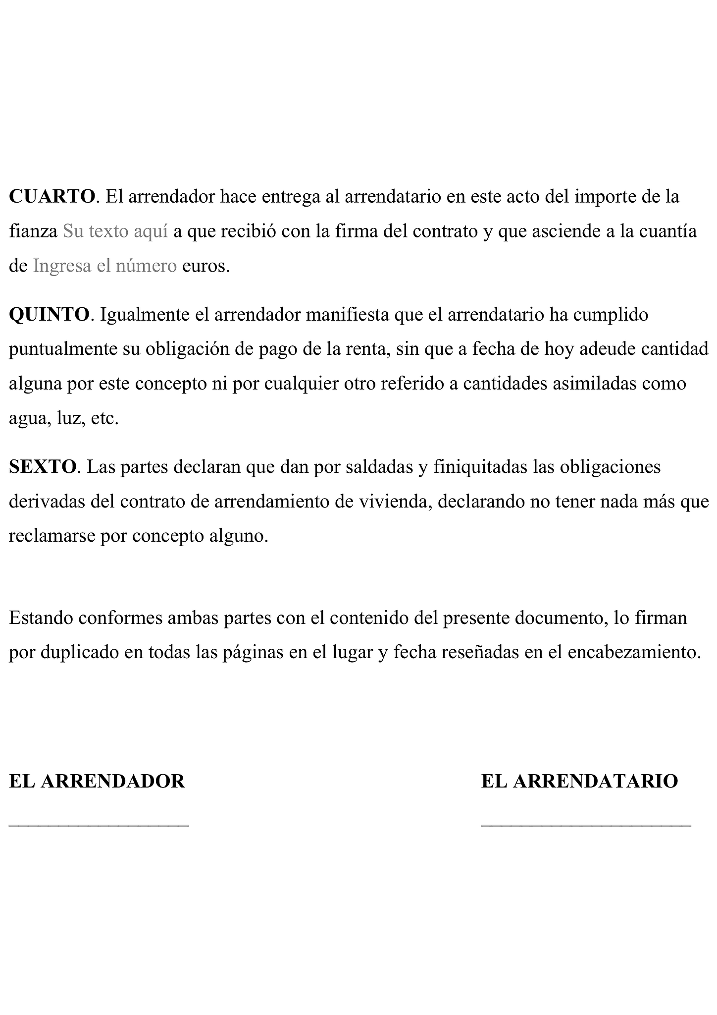Formulario rescisión de contrato de alquiler 2