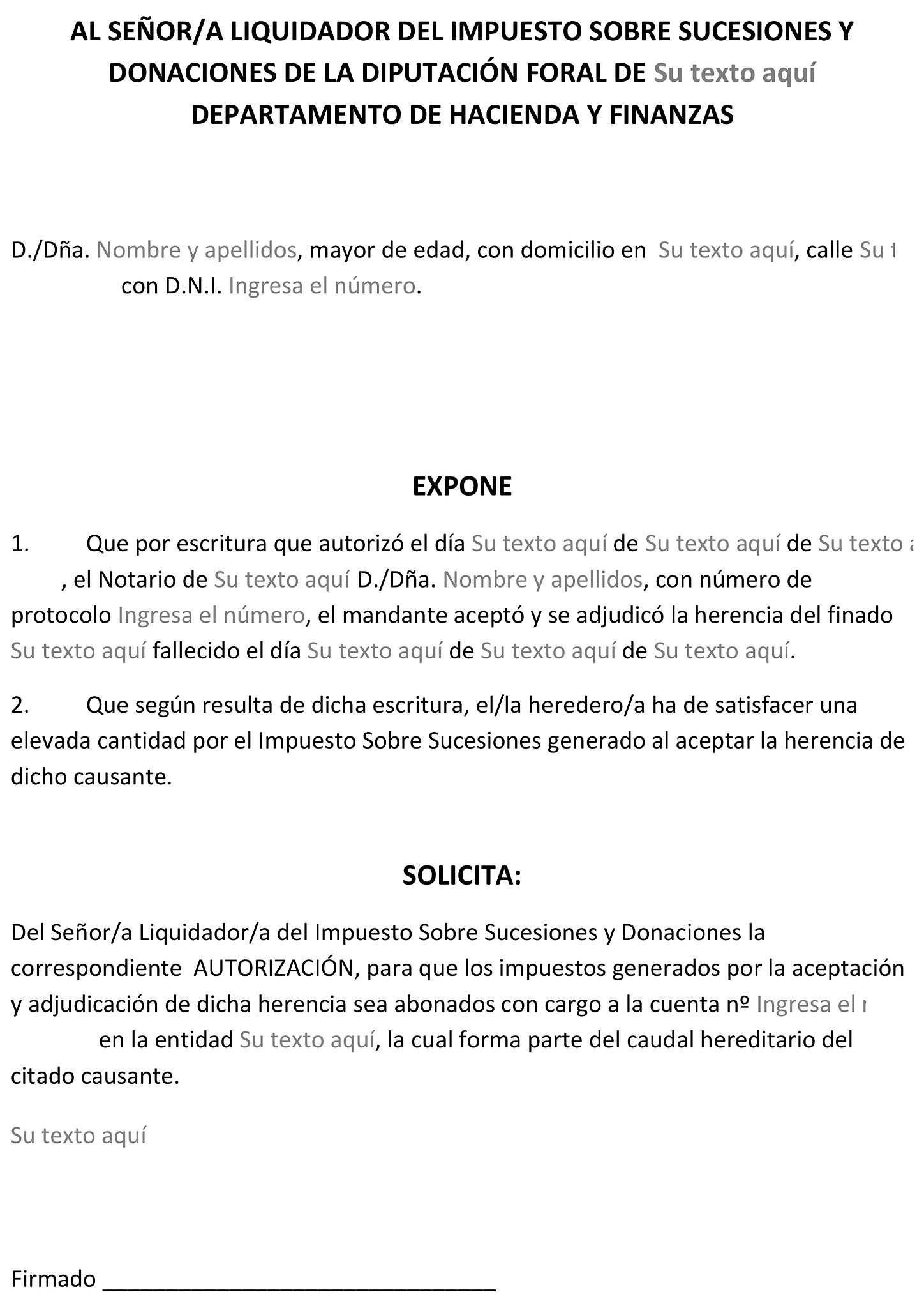 Formulario solicitud de autorización para movilizar saldos bancarios 2