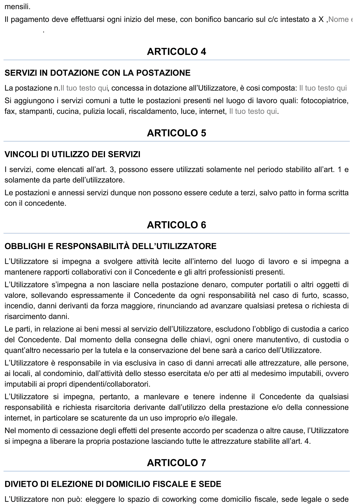 Modulo contratto di coworking 2