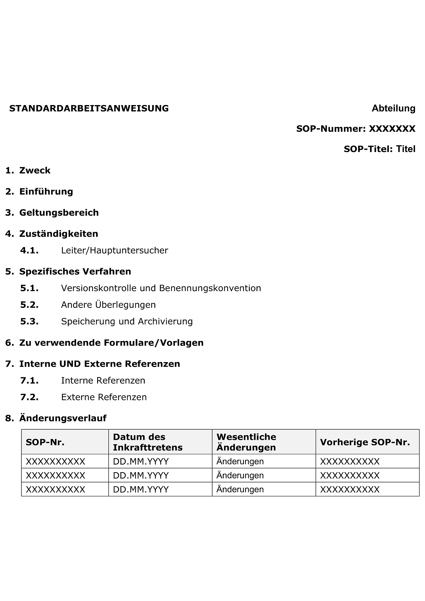 Standardvorgehensweise (SOP) 2