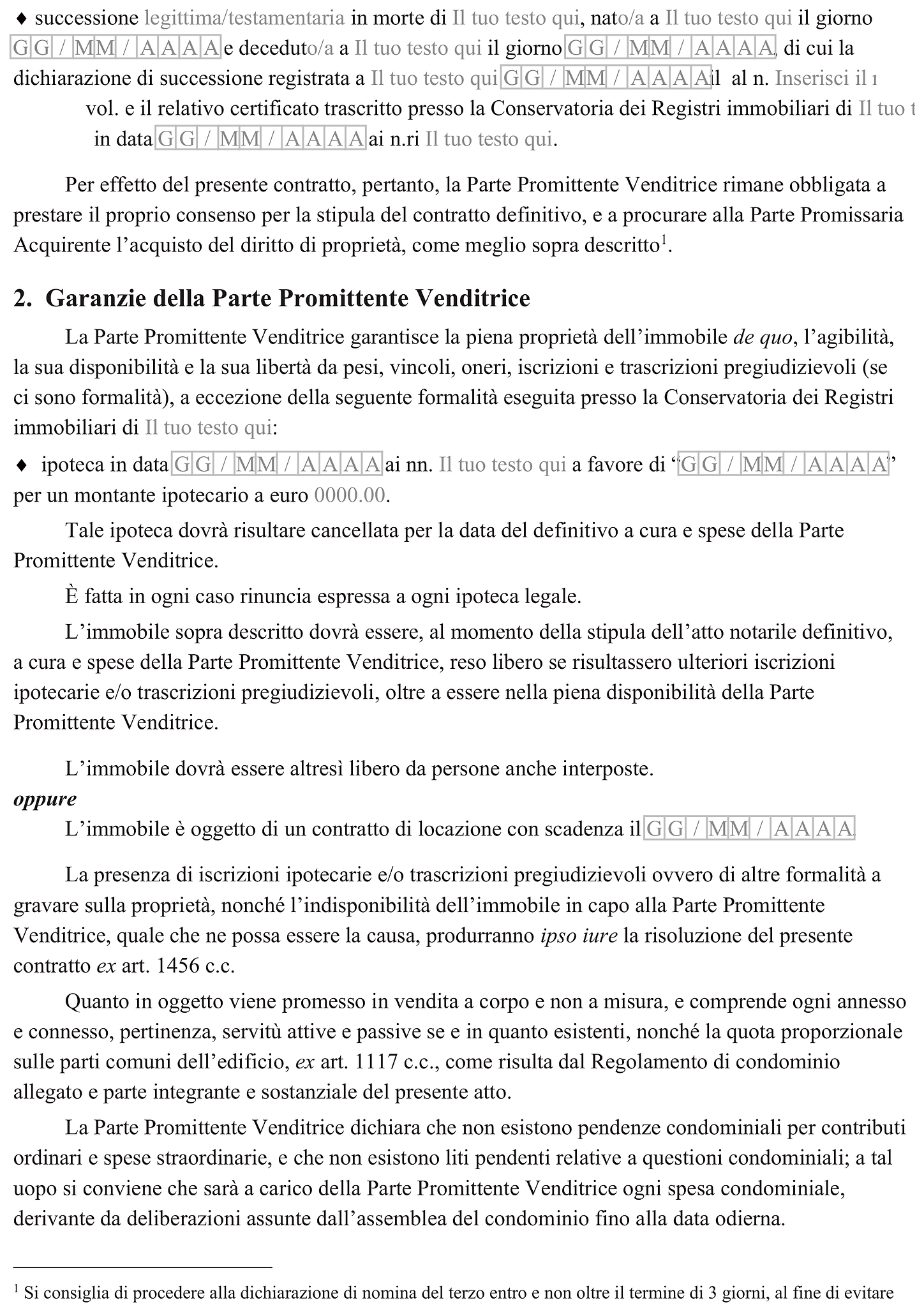 Modulo contratto preliminare compravendita immobiliare 2
