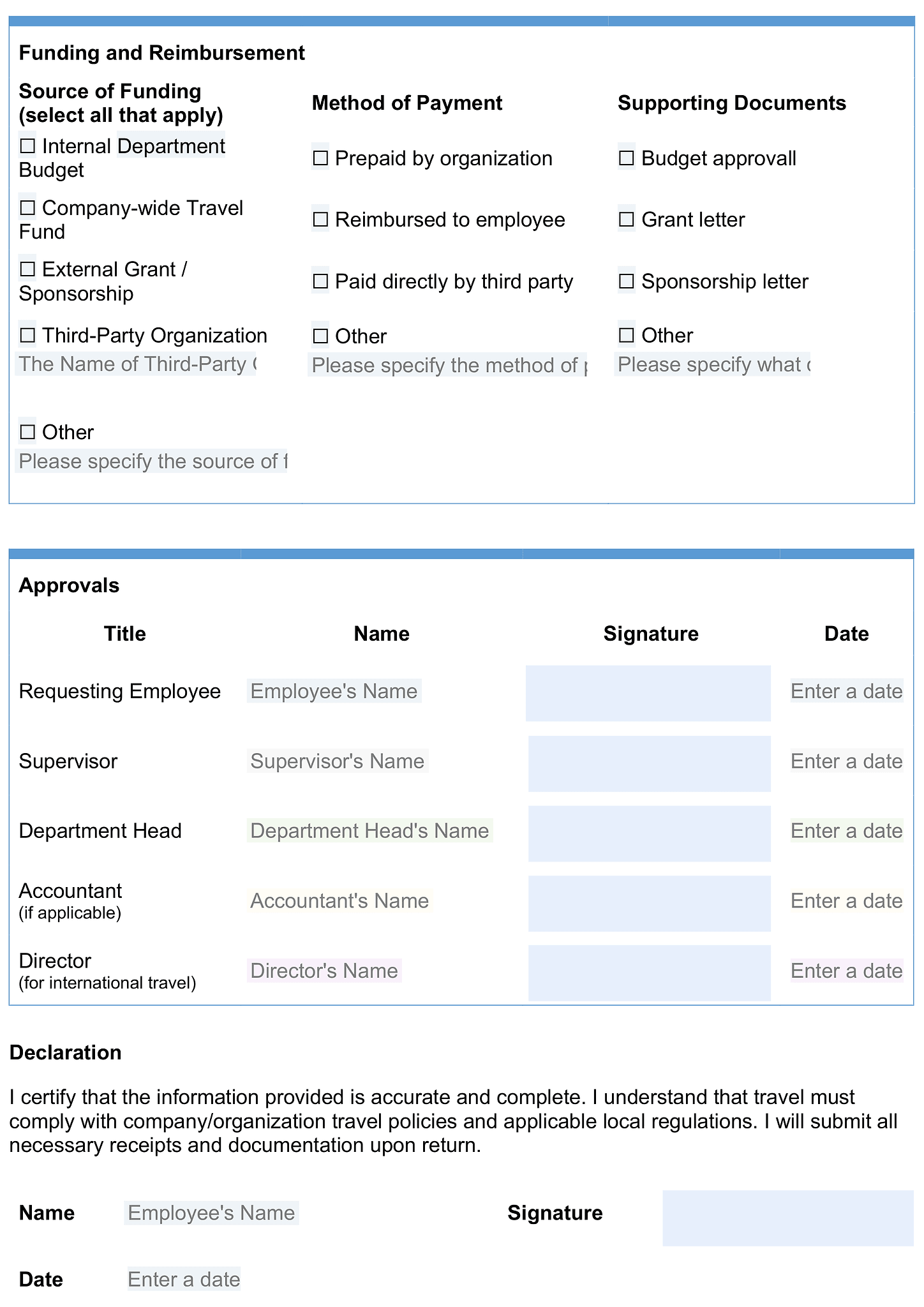 Travel authorization form 2