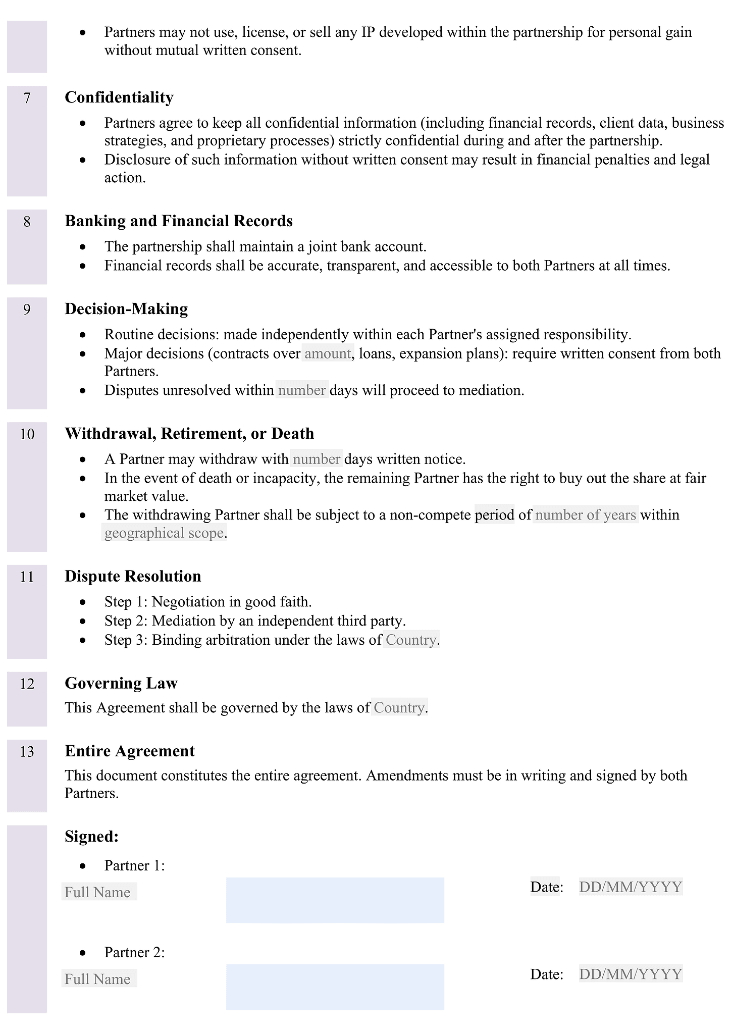 Comprehensive business partnership agreement 2