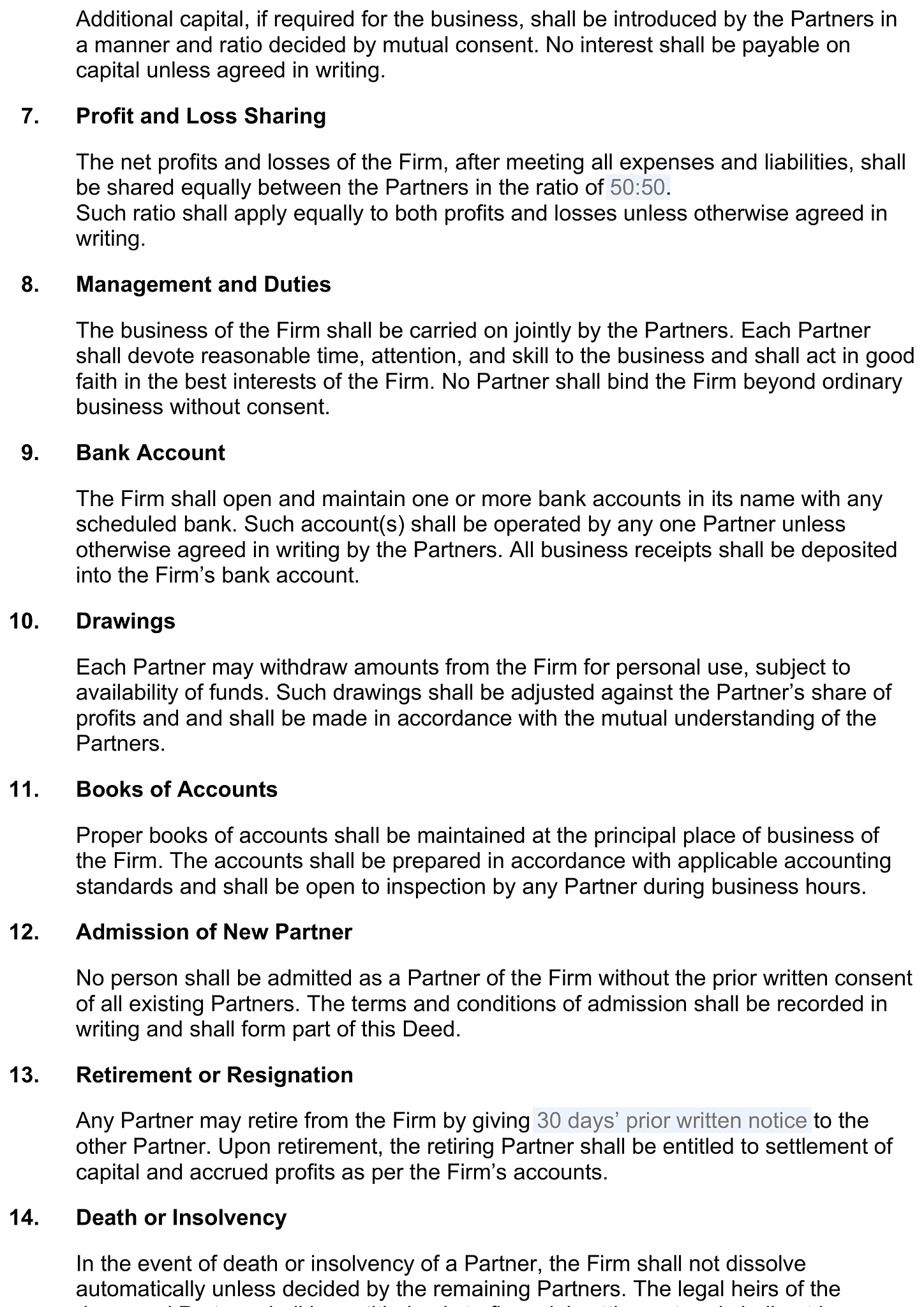 Partnership deed 2
