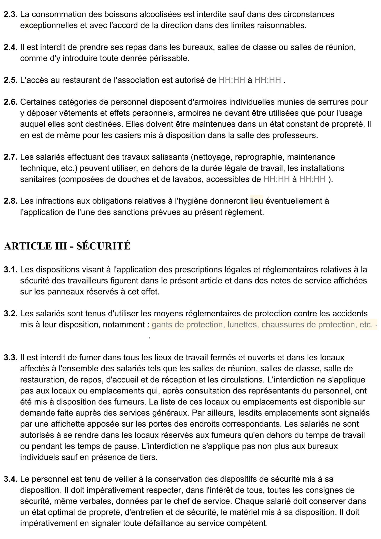 Règlement intérieur 2