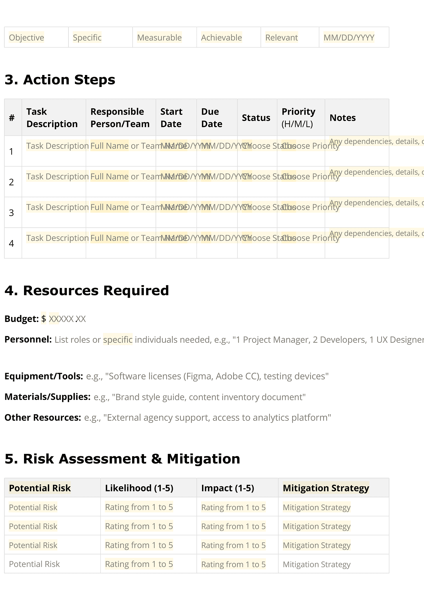 Action plan 2