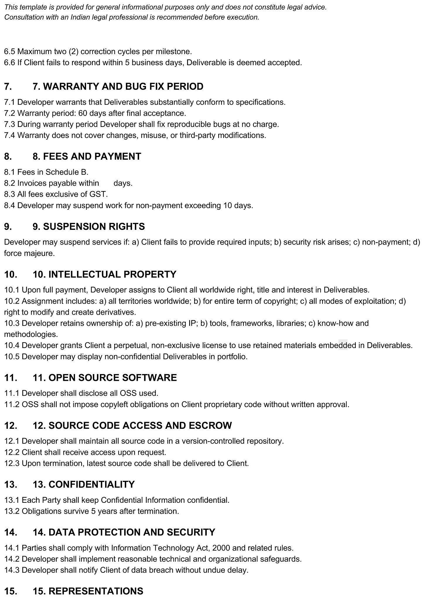 Software development agreement 2