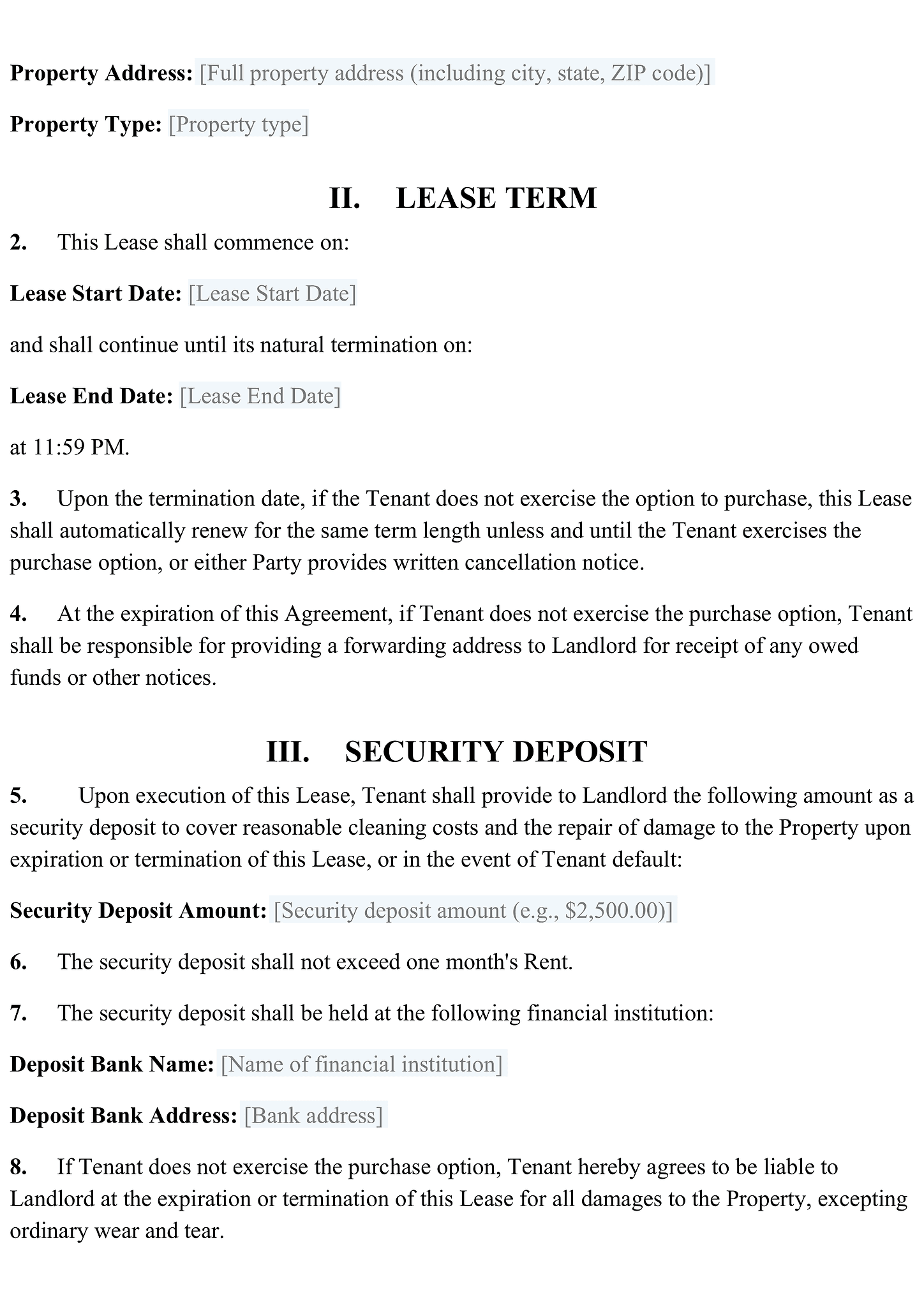 Residential rent to own agreement 2