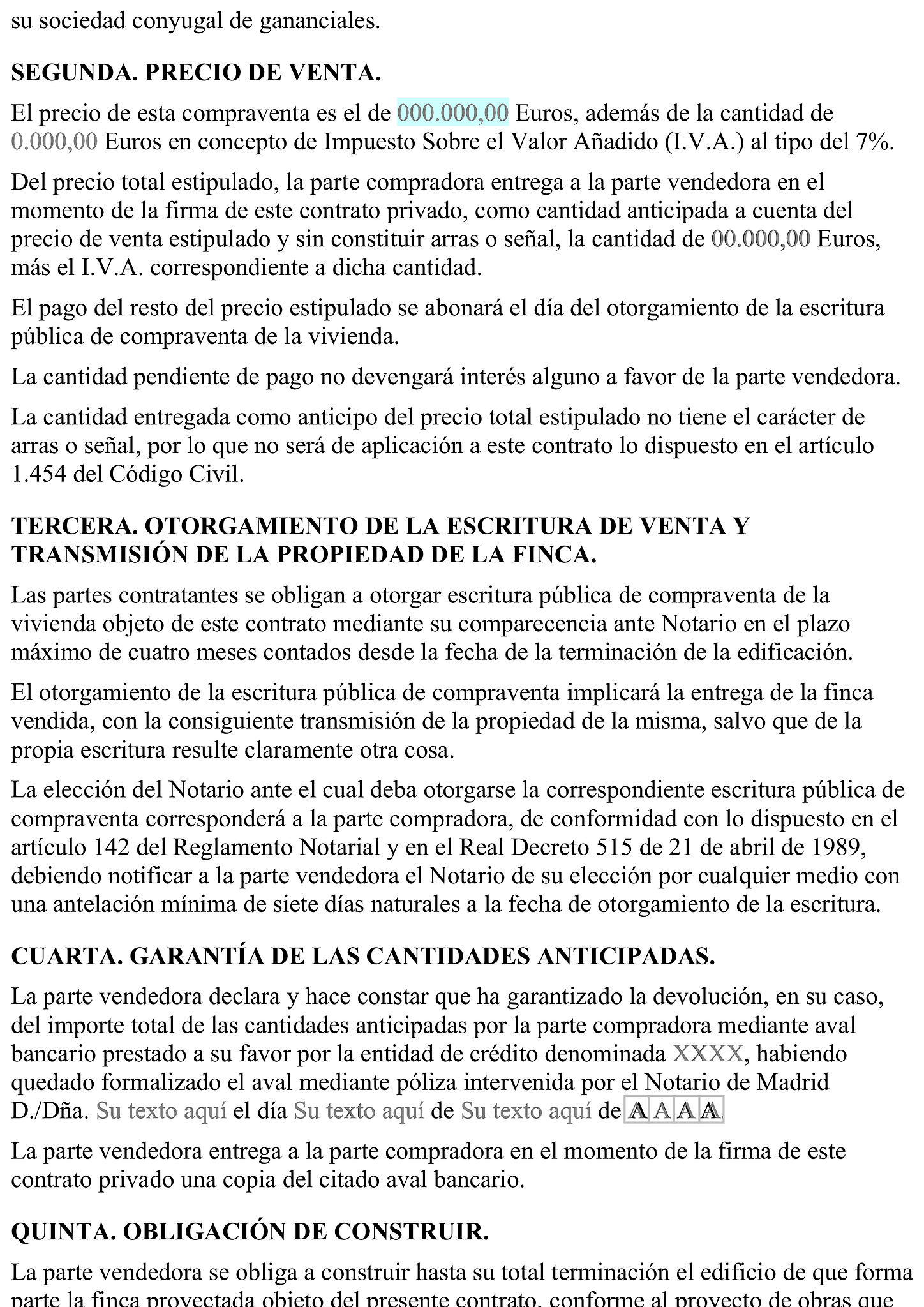 Formulario contrato de compraventa 3
