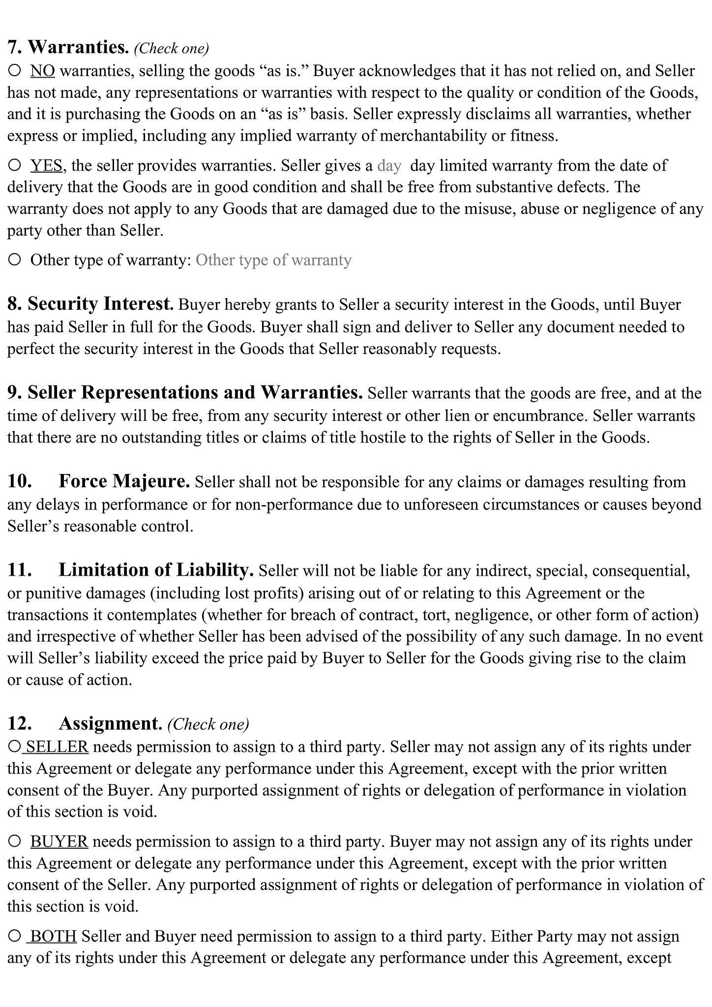 Sale and purchase agreement form 3