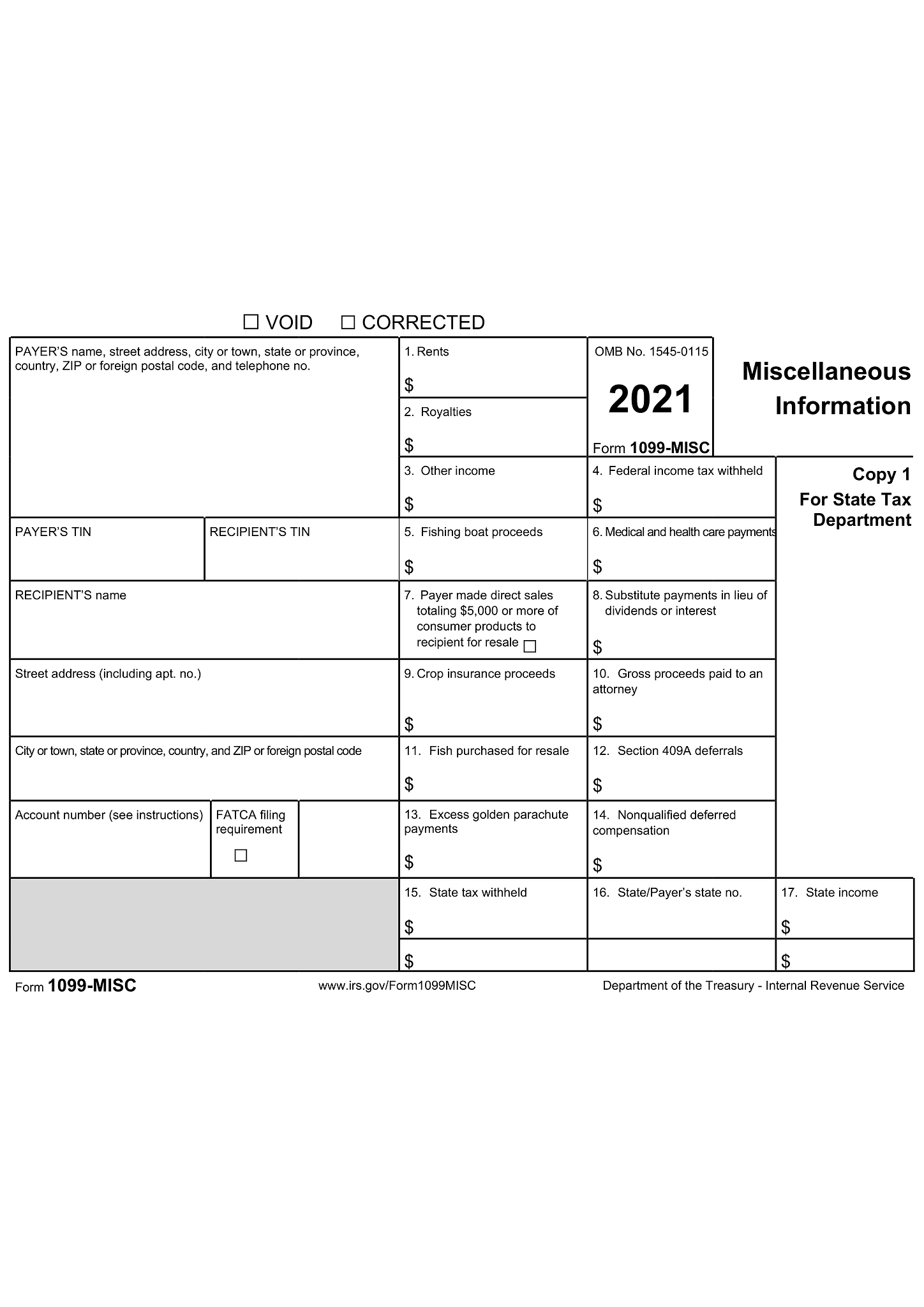 Form 1099-MISC (Miscellaneous Income) 3