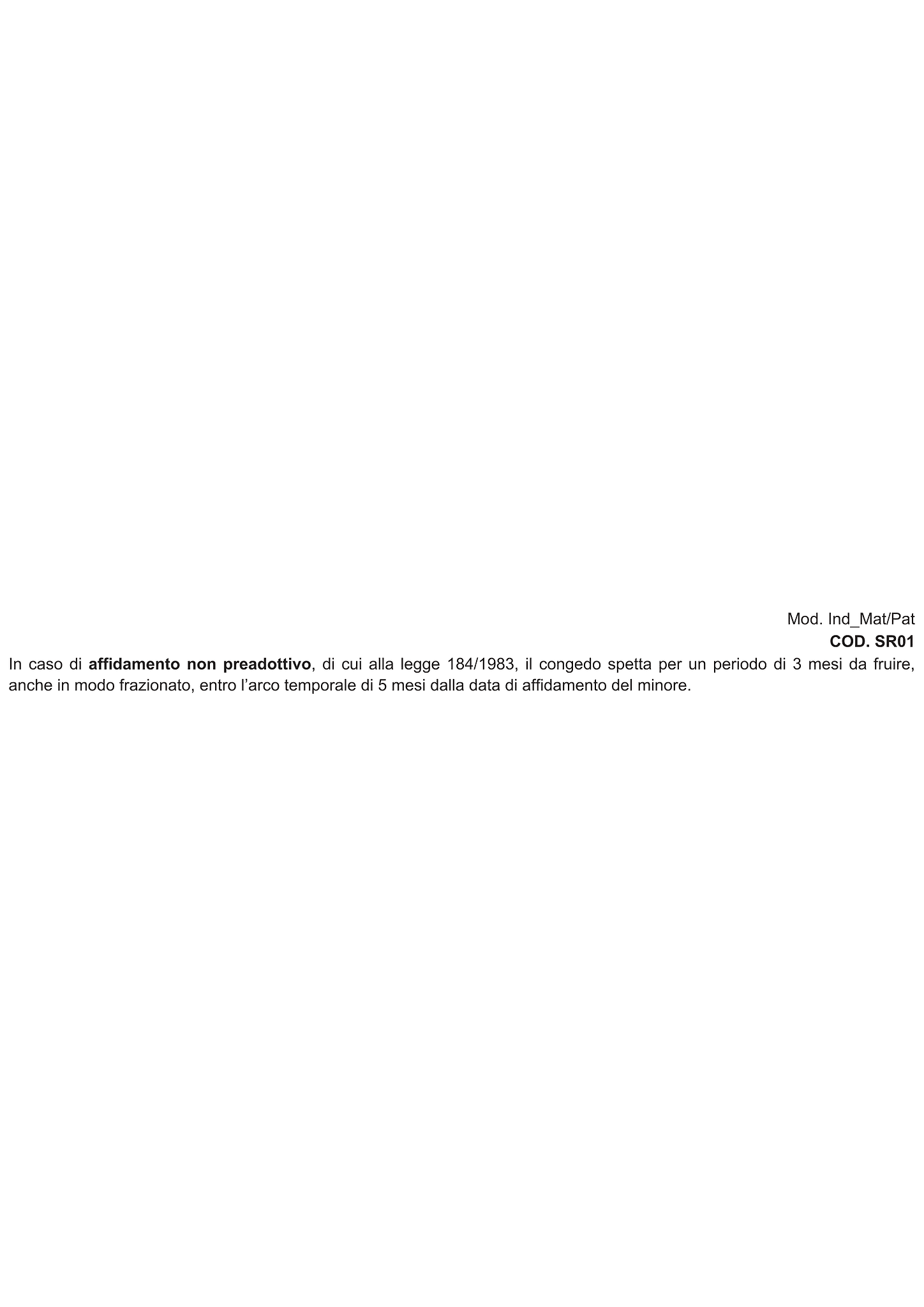 Modulo indennità di maternità / paternità 3