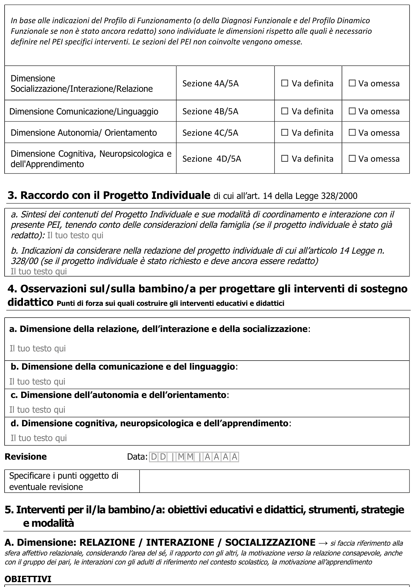 Modello PEI 3