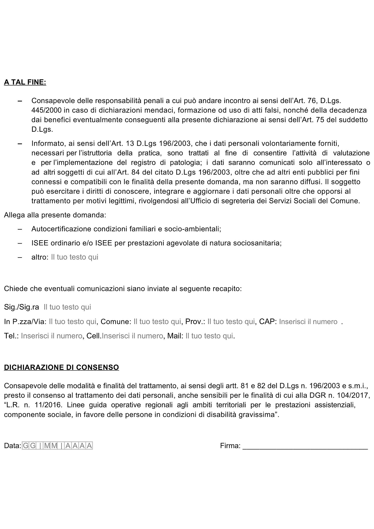 Modulo domanda caregiver 3
