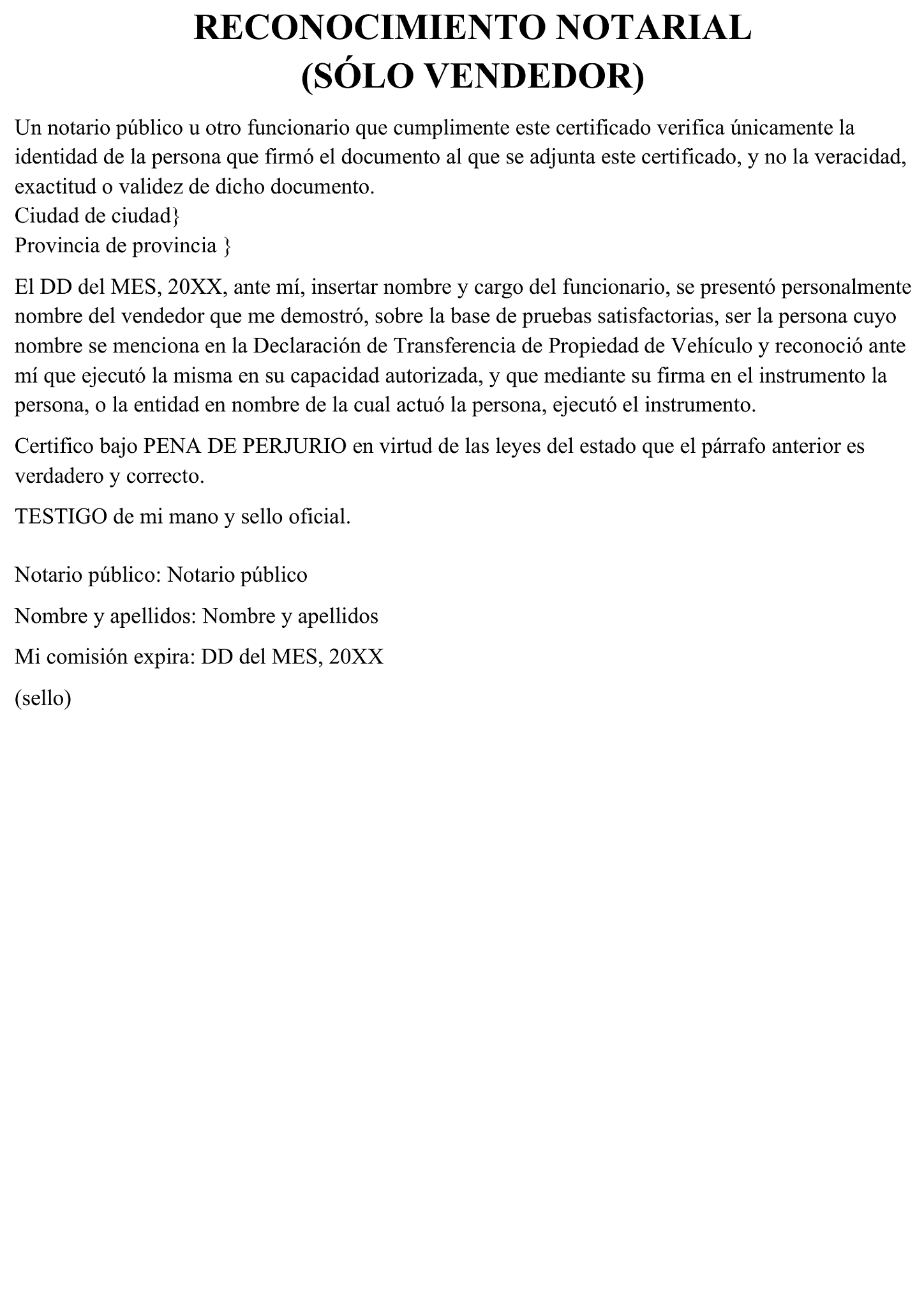 Declaración de transferencia de propiedad 3