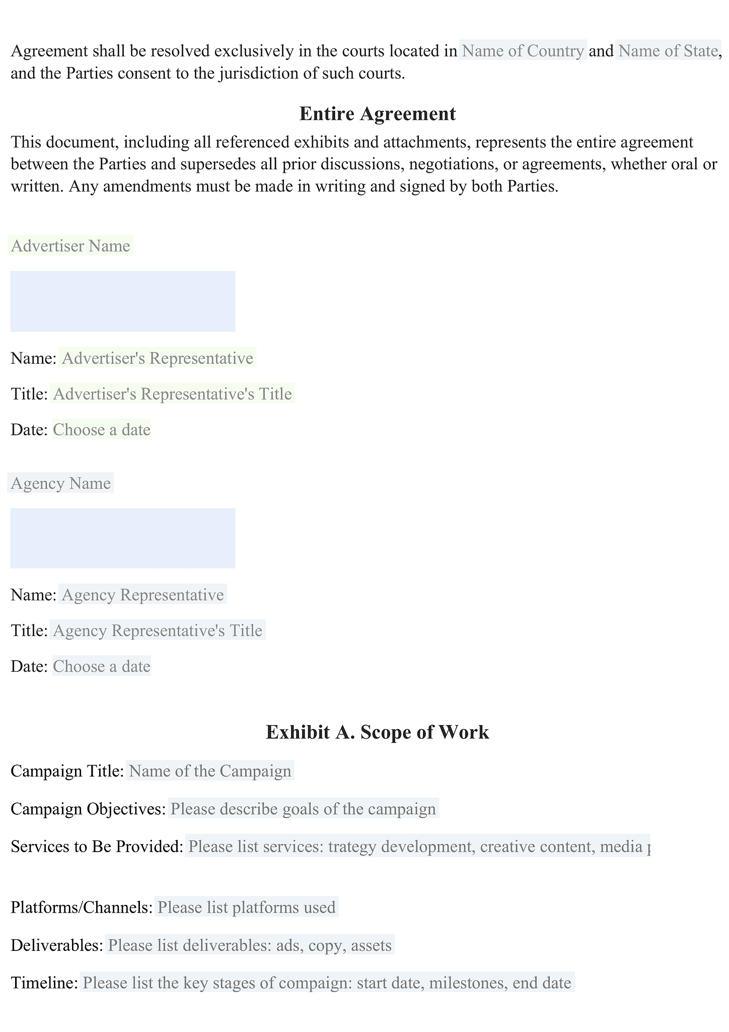 Advertising agreement (US) 3