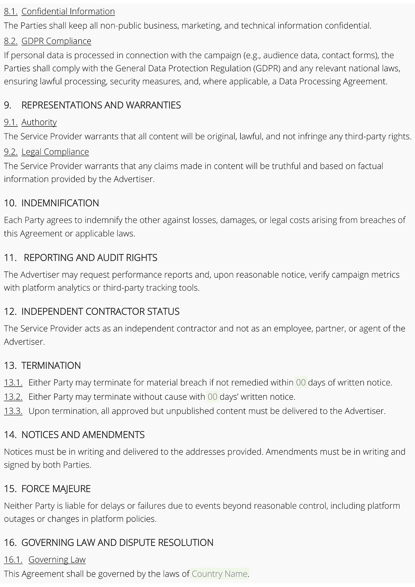 Digital advertising agreement 3