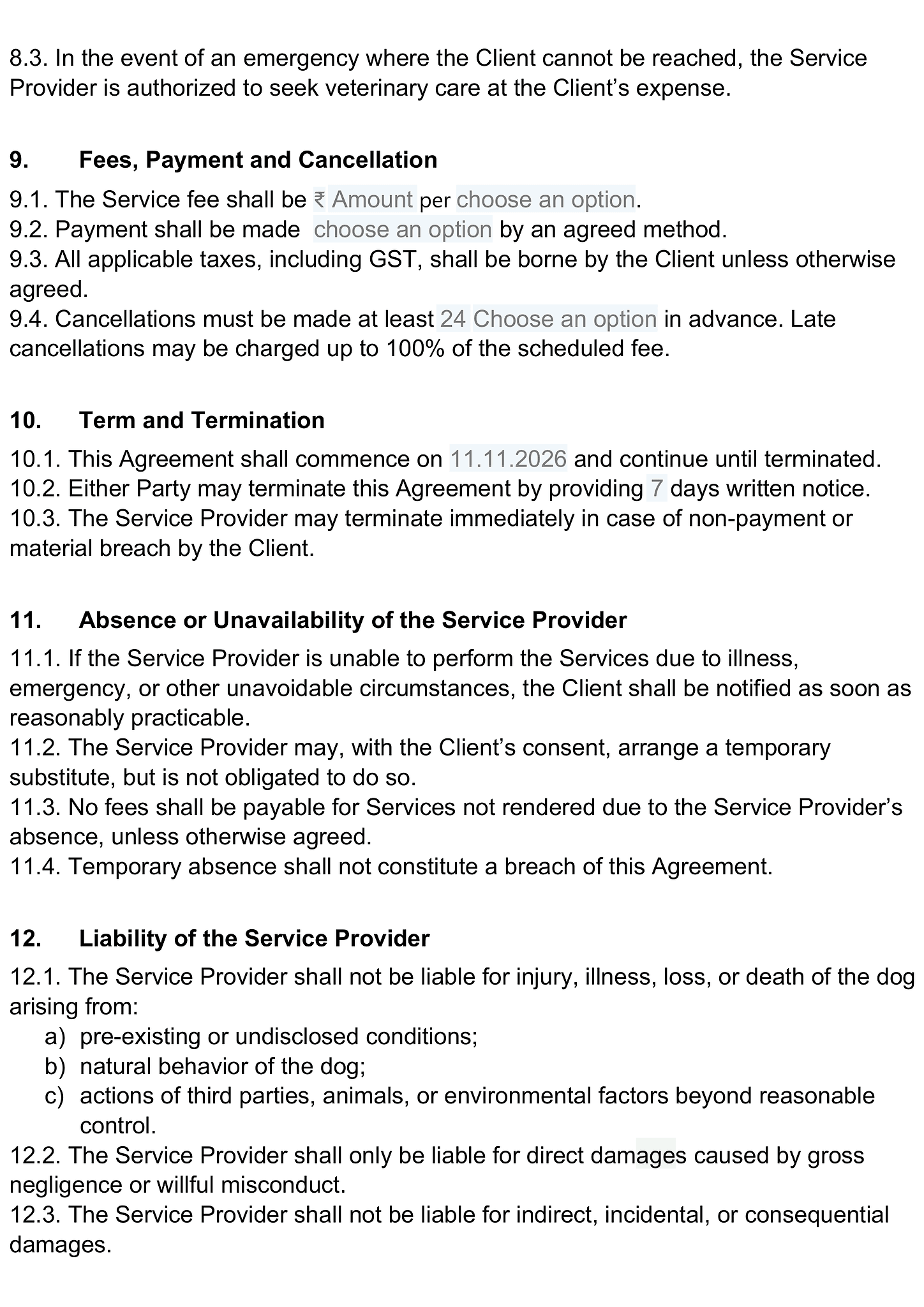 Dog walking agreement (detailed) 3